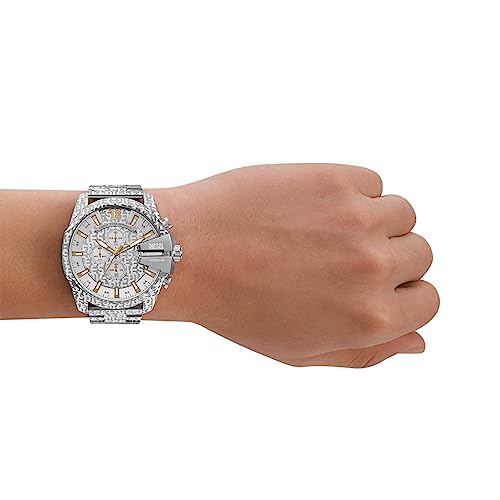 Diesel Mega Chief Stainless Steel Men's Watch with Analog or Digital Movement