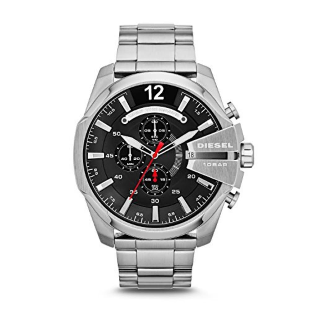 Diesel Mega Chief Stainless Steel Men's Watch with Analog or Digital Movement