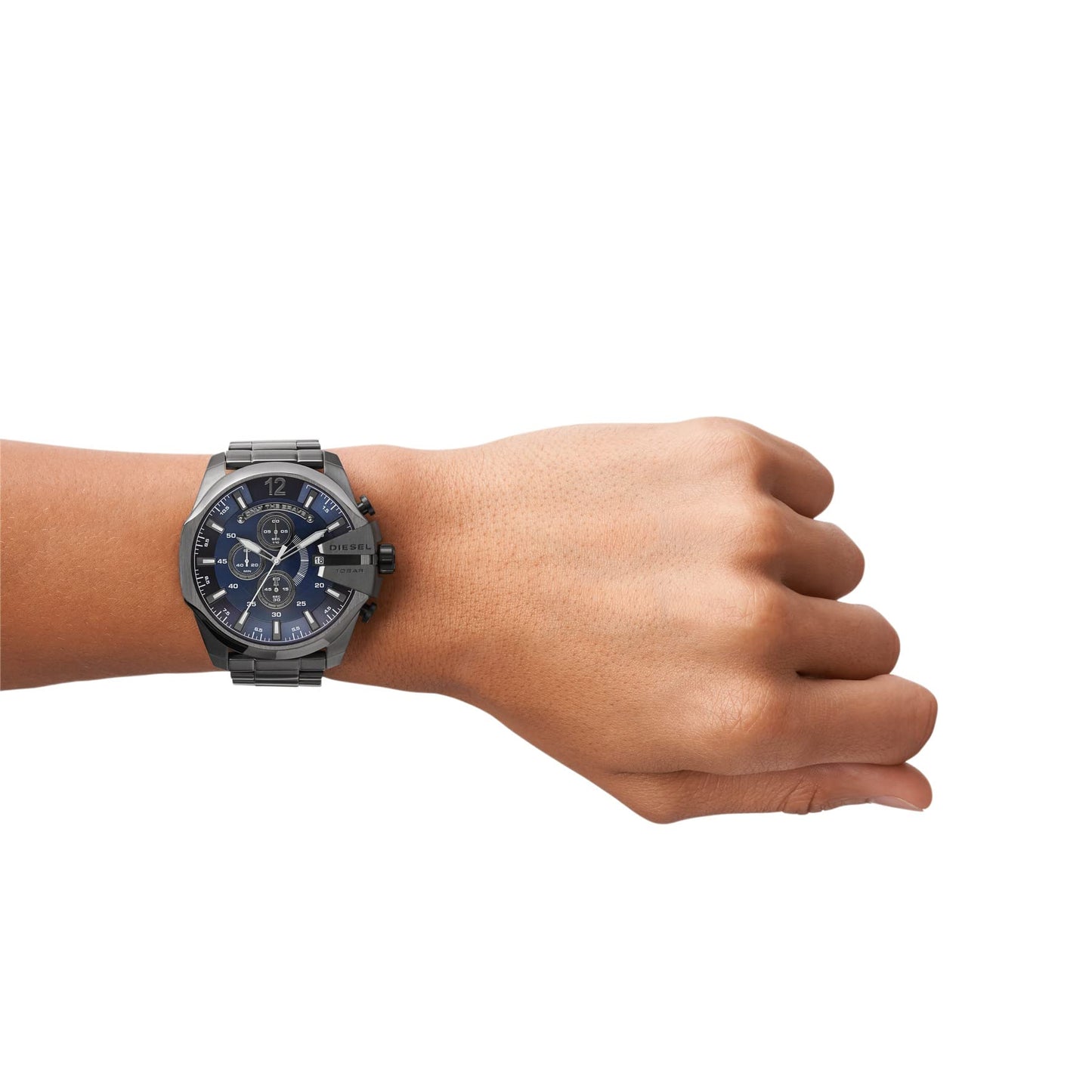Diesel Mega Chief Stainless Steel Men's Watch with Analog or Digital Movement