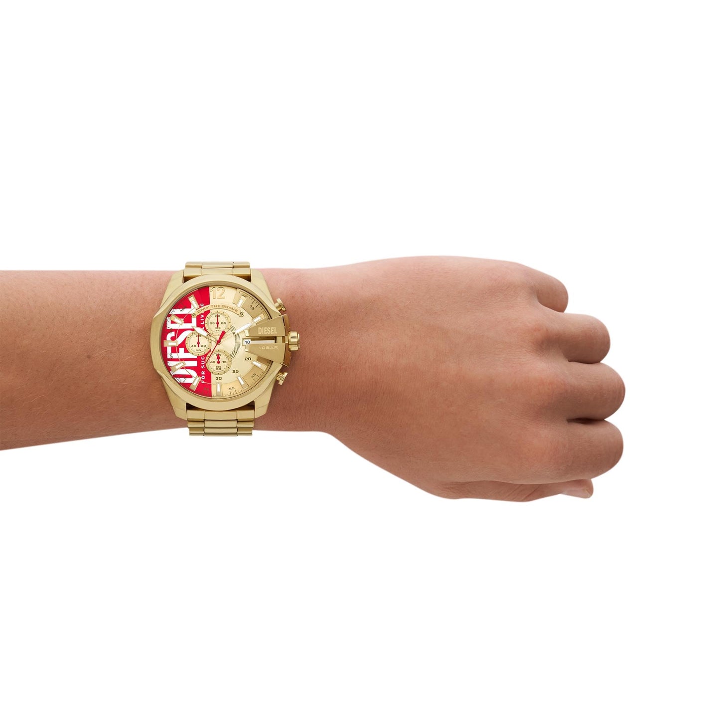Diesel Mega Chief Stainless Steel Men's Watch with Analog or Digital Movement