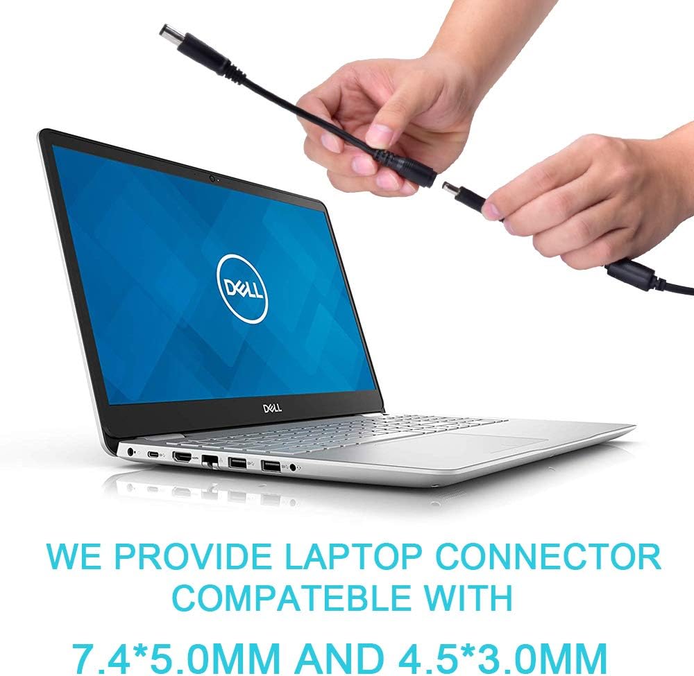 Charger for Dell Laptop Computer 65W 45W Round Tip Power Adapter