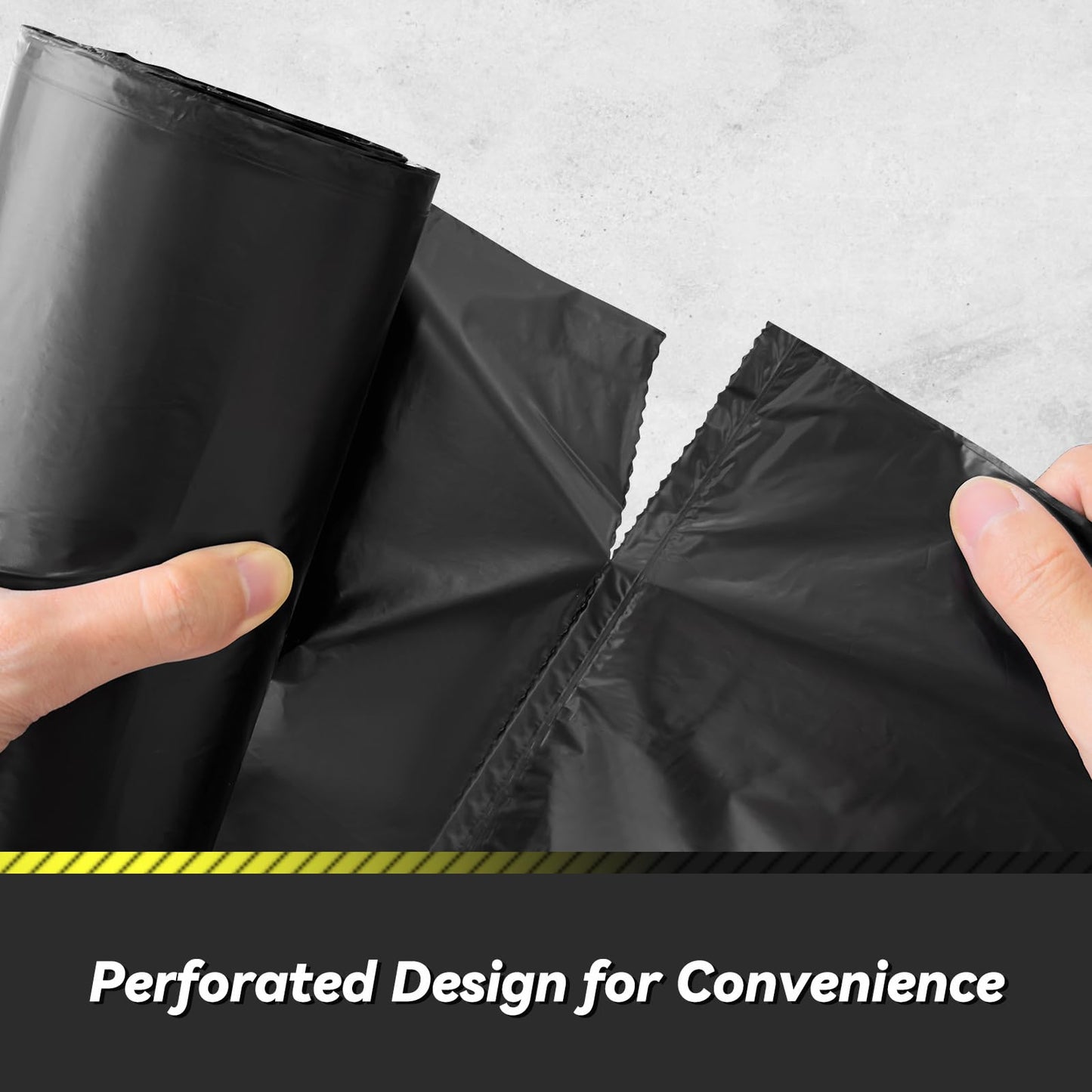 100 Count 17 Micron Extra Heavy Duty 4 Gallon Trash Bags, Sturdy & Tear-Resistant Small Trash Bags for Bathroom & Kitchen