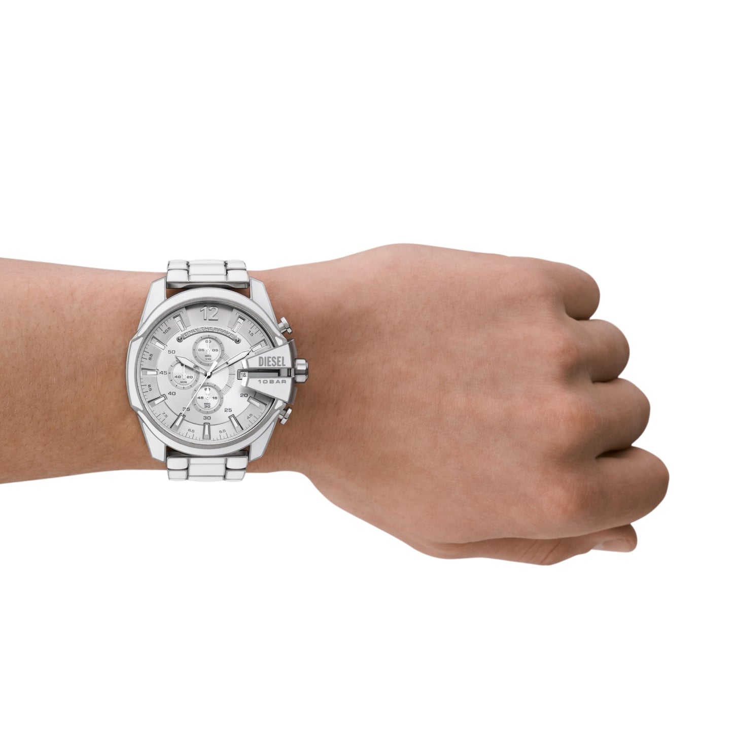 Diesel Mega Chief Stainless Steel Men's Watch with Analog or Digital Movement