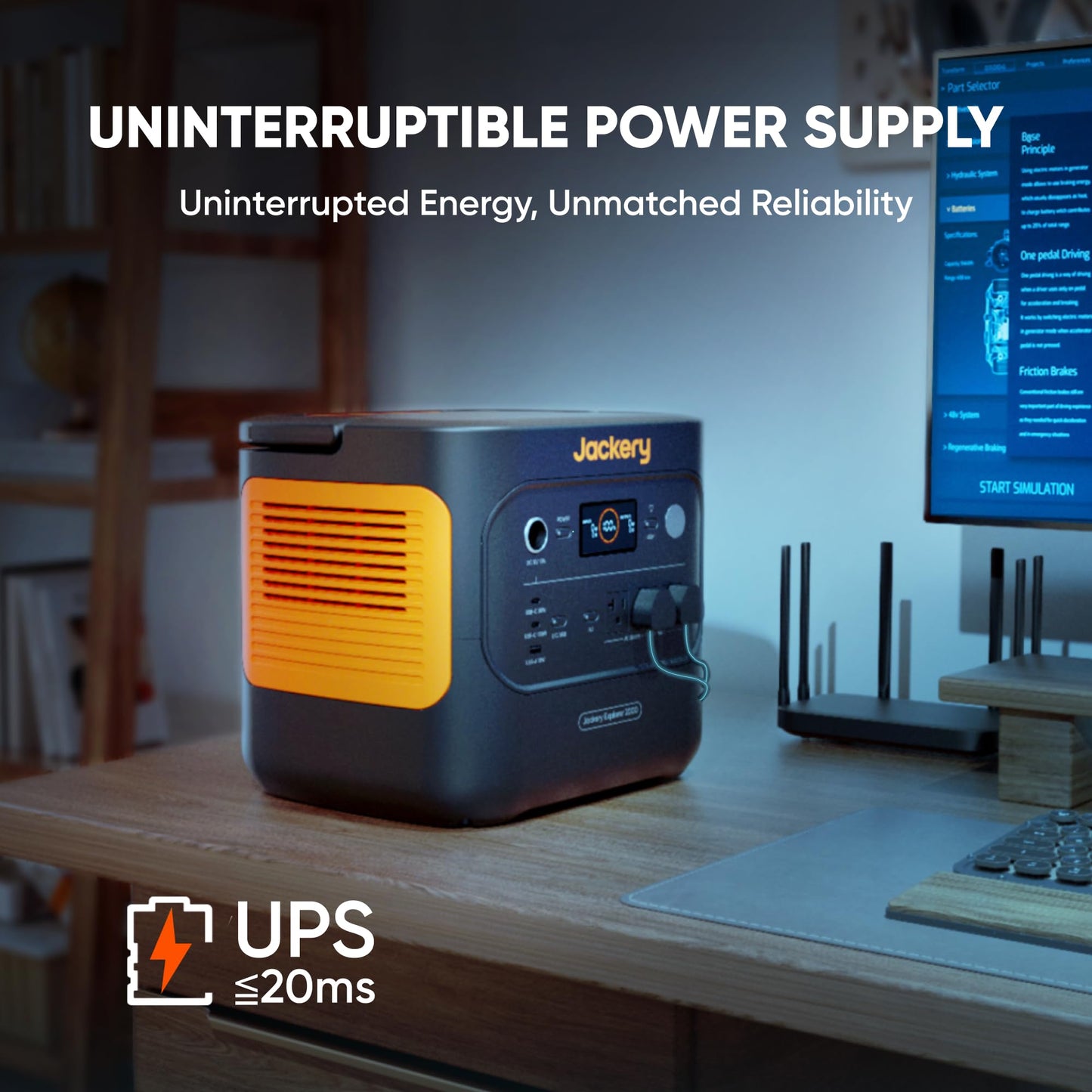 Jackery Solar Generator 2000 v2 with 2x200W Solar Panels, 2042Wh/2200W LiFePo4 Portable Power Station, 20ms UPS Home Backup, USB-C PD 100W Fast Charging for Power Outages, Emergencies, Camping & RVing