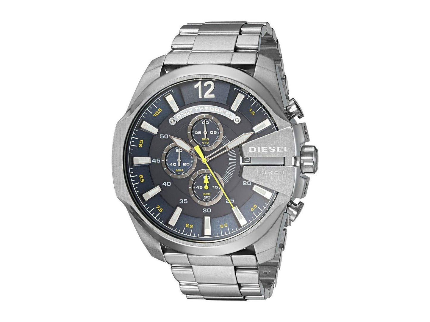 Diesel Mega Chief Stainless Steel Men's Watch with Analog or Digital Movement