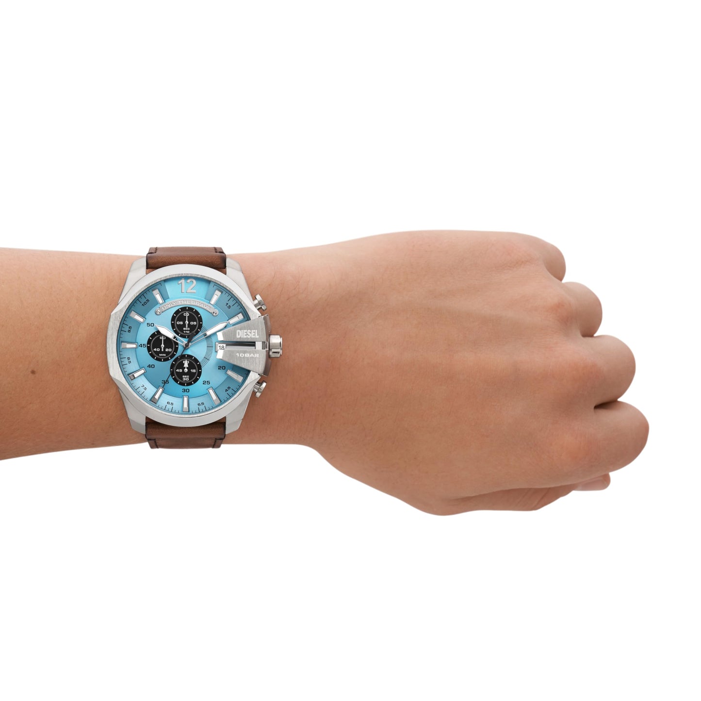 Diesel Mega Chief Stainless Steel Men's Watch with Analog or Digital Movement