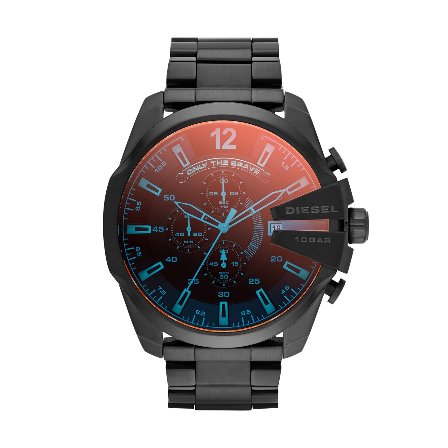 Diesel Mega Chief Stainless Steel Men's Watch with Analog or Digital Movement