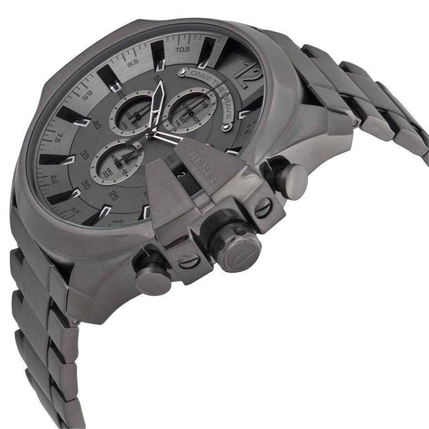 Diesel Mega Chief Stainless Steel Men's Watch with Analog or Digital Movement