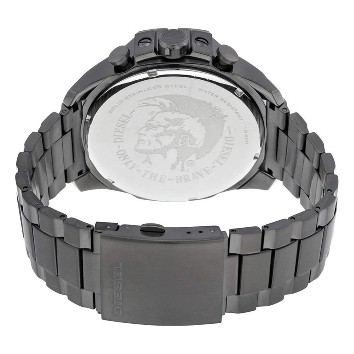 Diesel Mega Chief Stainless Steel Men's Watch with Analog or Digital Movement
