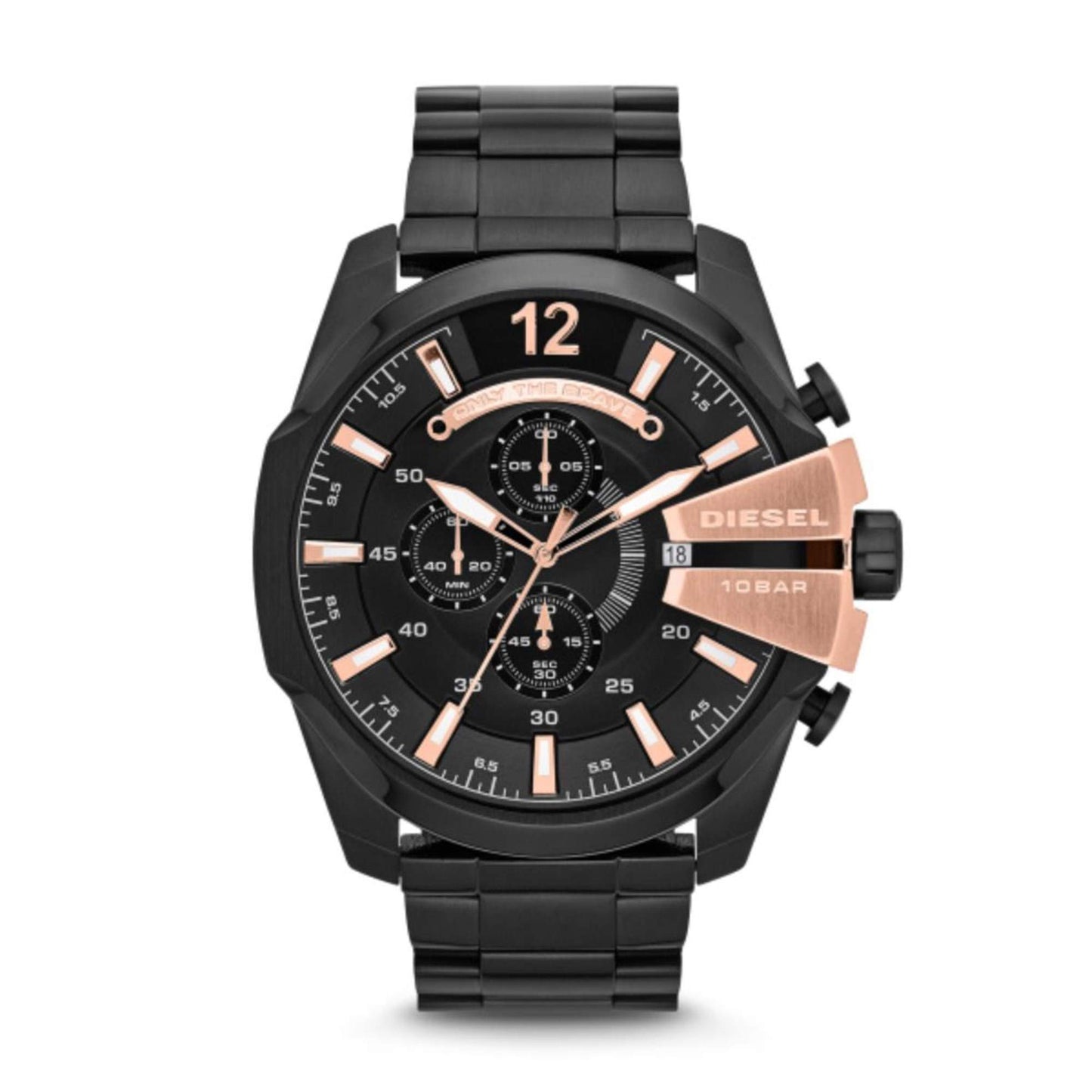 Diesel Mega Chief Stainless Steel Men's Watch with Analog or Digital Movement