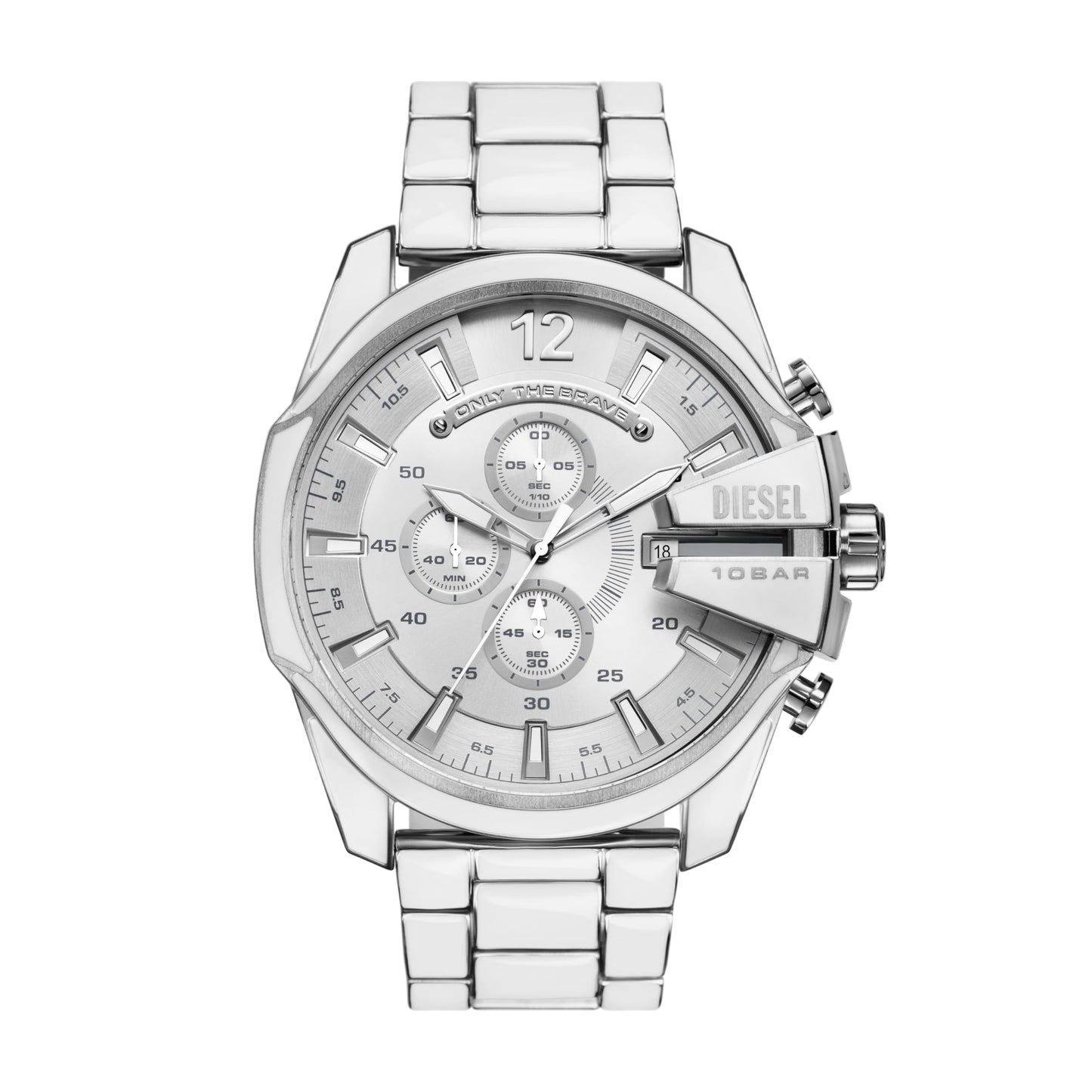 Diesel Mega Chief Stainless Steel Men's Watch with Analog or Digital Movement