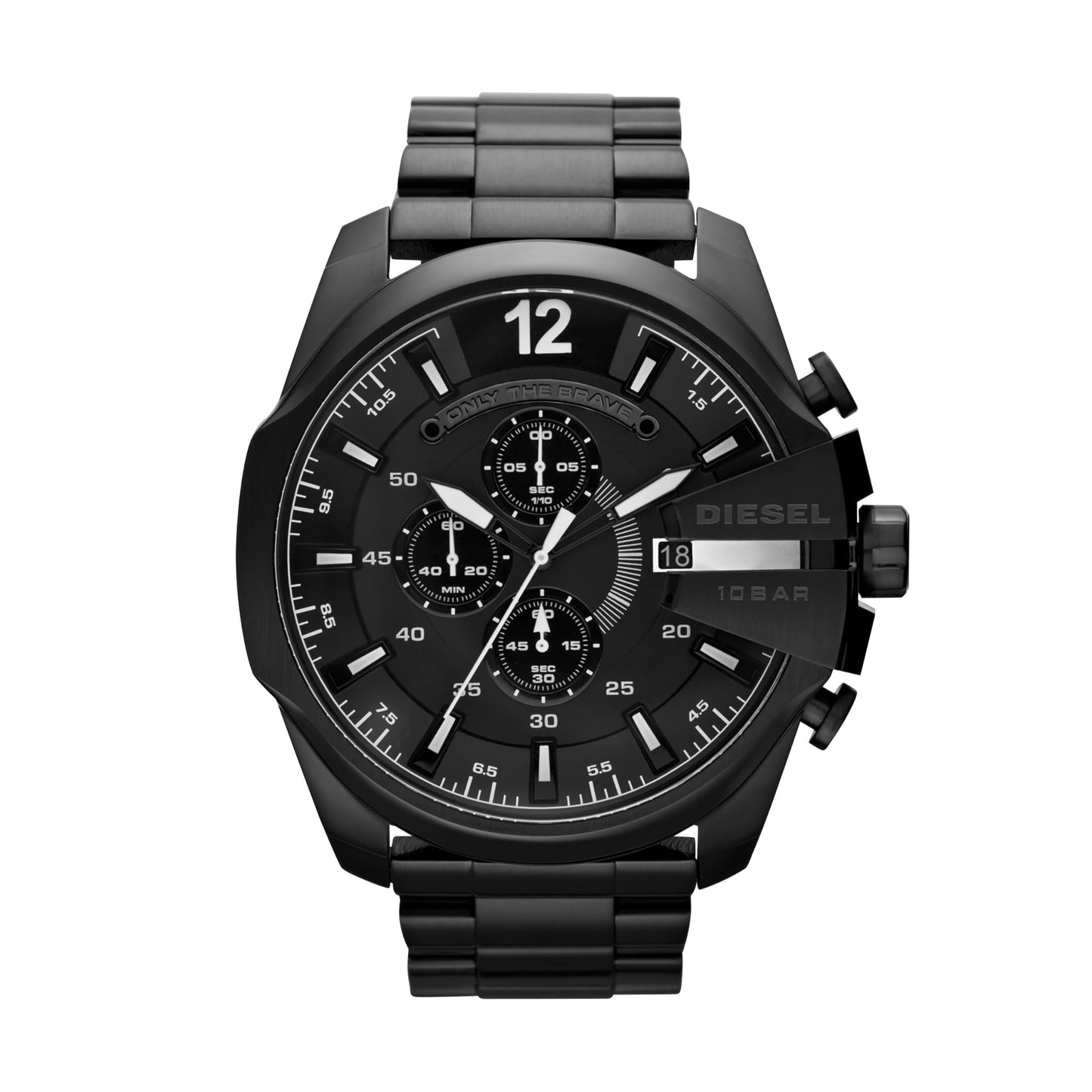 Diesel Mega Chief Stainless Steel Men's Watch with Analog or Digital Movement