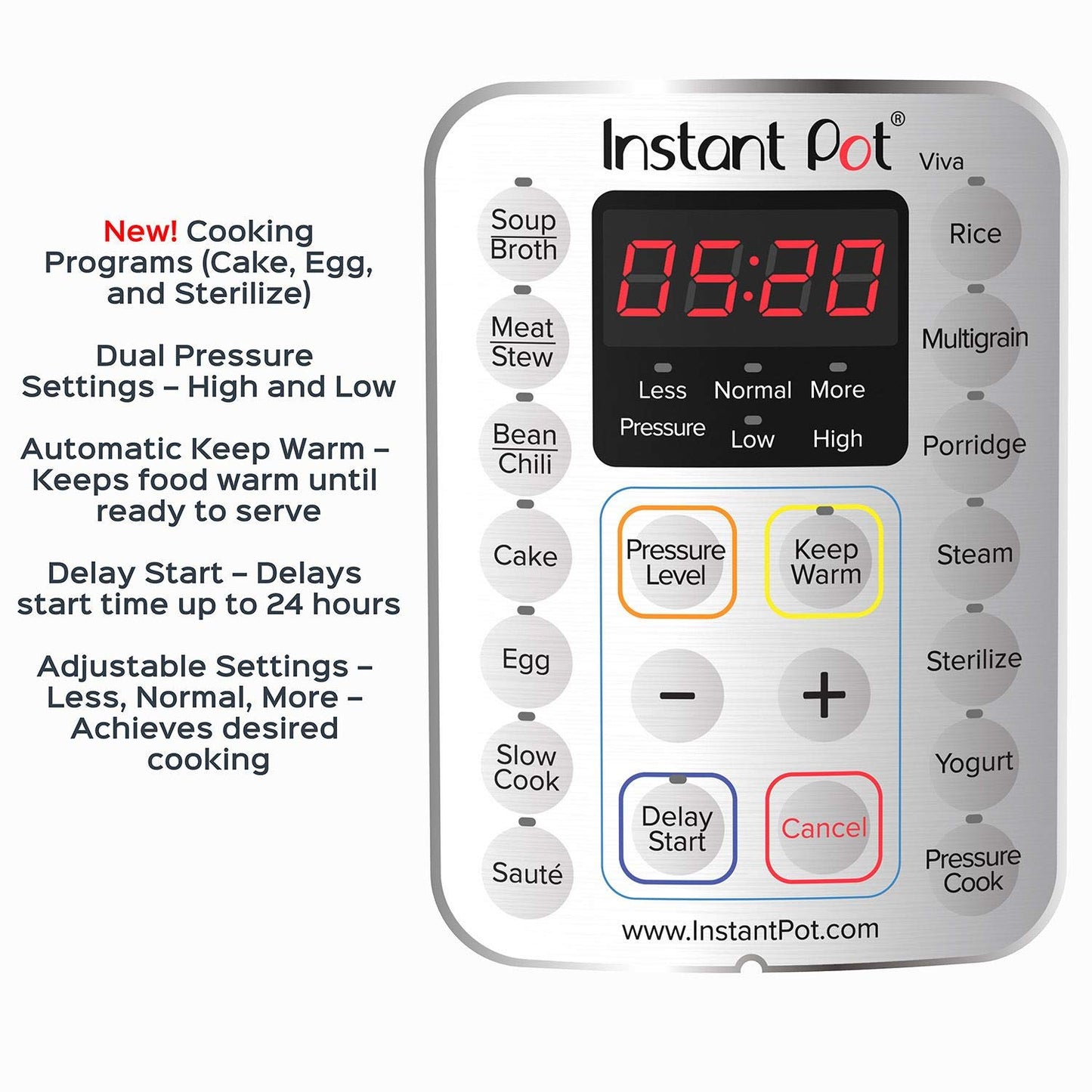 Instant Pot Duo Plus 9-in-1 Multicooker, Pressure Cooker, Slow Cook, Rice Maker, Steamer, Sauté, Yogurt, Warmer & Sterilizer, Includes App With Over 800 Recipes, Stainless Steel, 6 Quarts