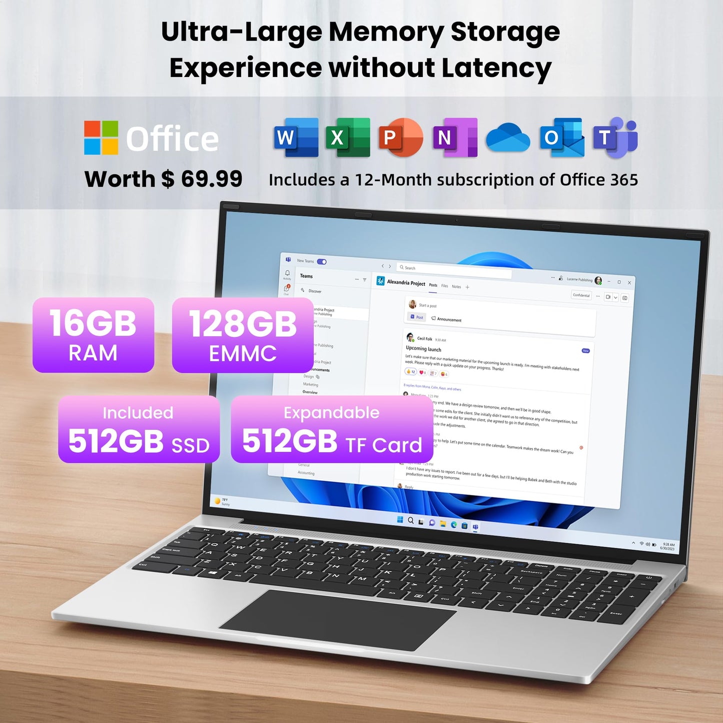 jumper Laptop, 12GB RAM 640GB Storage, 5305U Processor, Office 365-1 Year, 15.6 Inch Computer, FHD IPS Screen, 38Wh Battery, 2 Stereo Speakers, USB3.0 * 2, Type-C, WiFi-5.