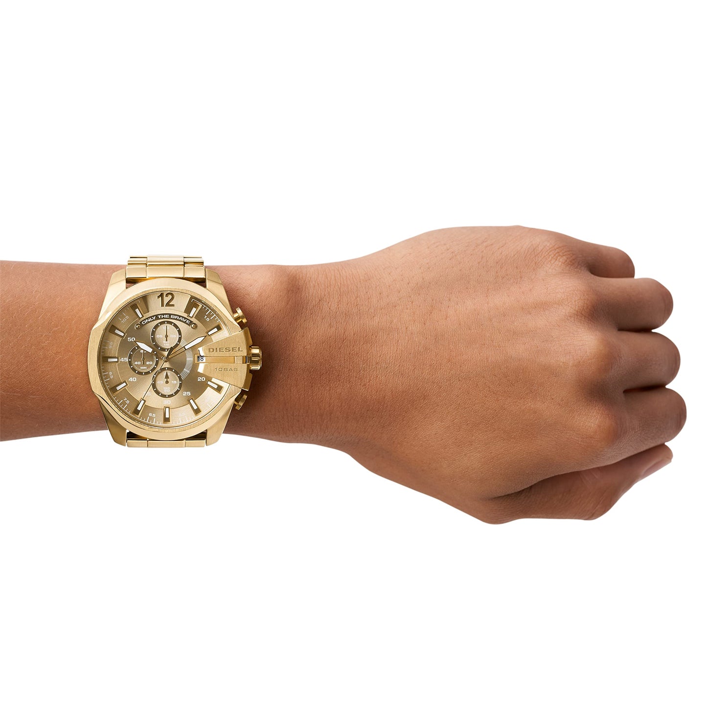Diesel Mega Chief Stainless Steel Men's Watch with Analog or Digital Movement