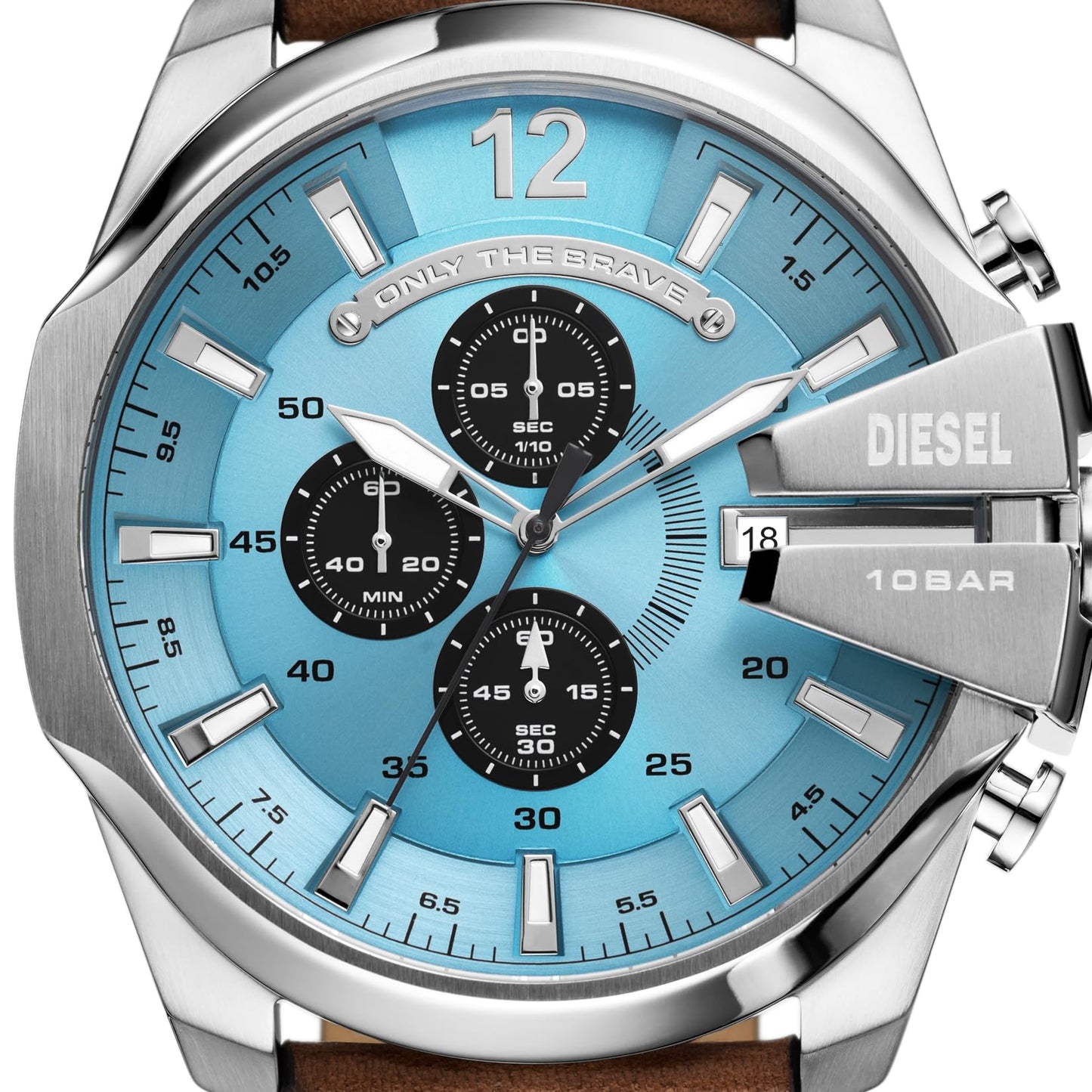 Diesel Mega Chief Stainless Steel Men's Watch with Analog or Digital Movement