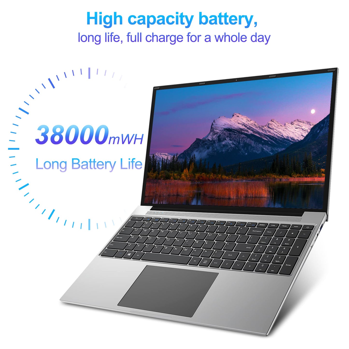 jumper Laptop, 12GB RAM 640GB Storage, 5305U Processor, Office 365-1 Year, 15.6 Inch Computer, FHD IPS Screen, 38Wh Battery, 2 Stereo Speakers, USB3.0 * 2, Type-C, WiFi-5.
