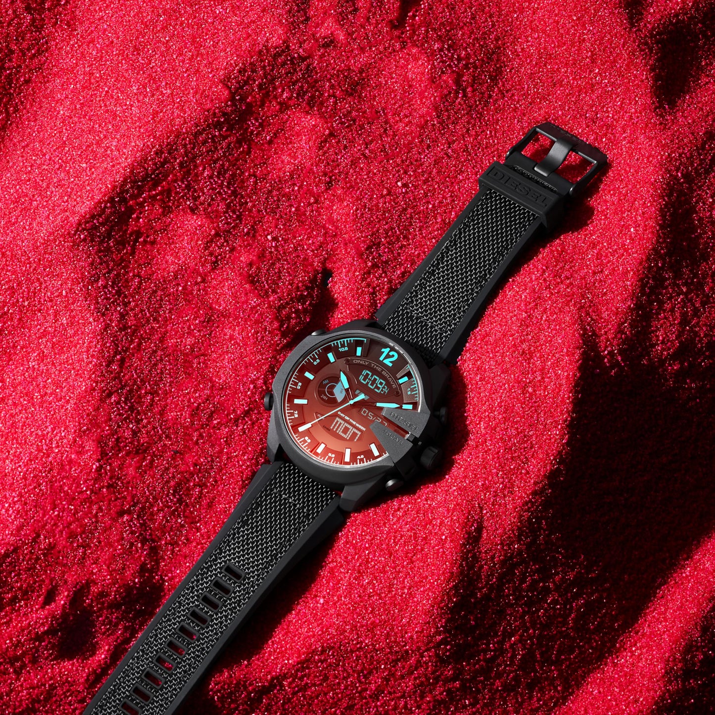 Diesel Mega Chief Stainless Steel Men's Watch with Analog or Digital Movement
