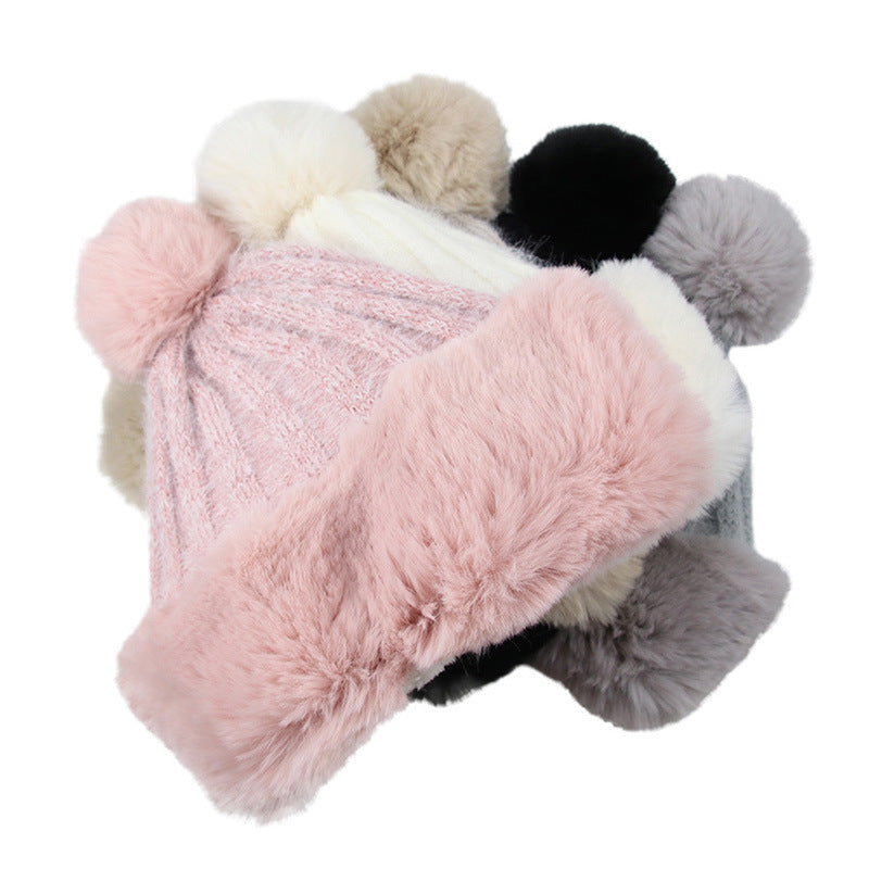 Women’s Winter Princess Mongolian Hat – Warm Plush Fur Fashion Hat
