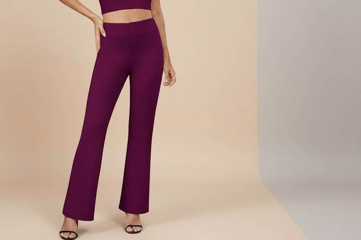 Business-Casual High-Waisted Stretch Trousers for Women