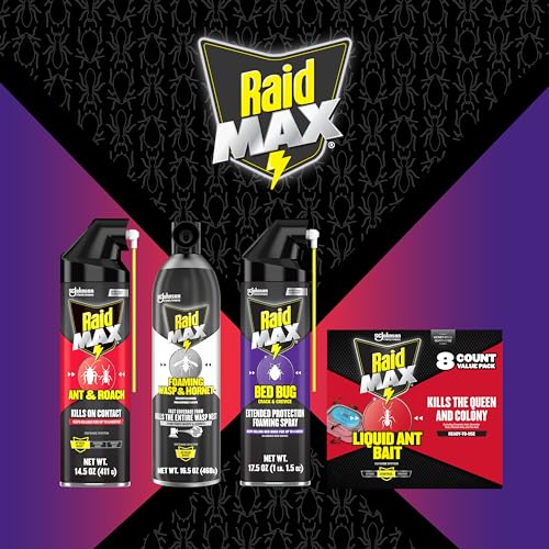 Raid Max Liquid Ant Bat; Kills Ants Where They Breed, For Indoor and Outdoor Use; 8 Bait Stations