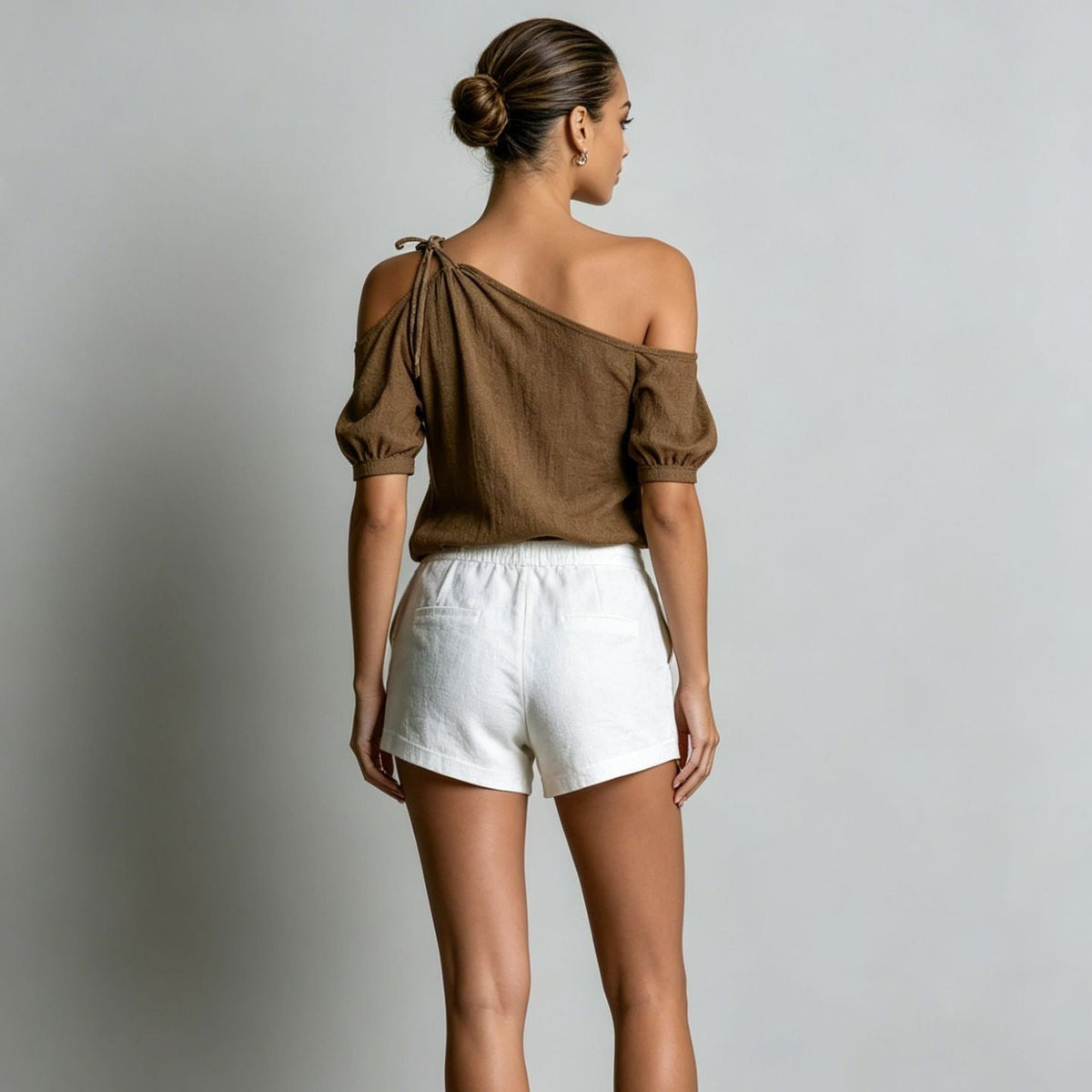 Off-Shoulder Short-Sleeve Top – 7 Colors, XS–3XL