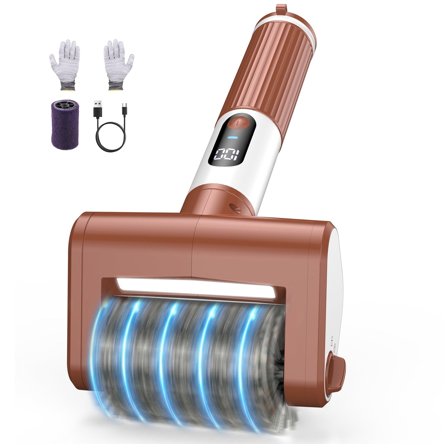 𝑵𝒆𝒘𝒆𝒔𝒕-𝑮𝒆𝒏 Electric Grill Brush, BBQ Grill Cleaner with Digital Display, Variable Speed Cordless Rotary Grill Brush, Replaceable Heads Grill Cleaning Brush for Barbecue Grates