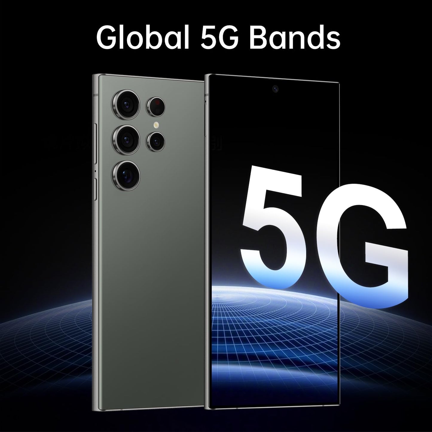 C24 Ultra Unlocked Cell Phones Smartphone 8+256GB/Dual SIM/108MP+48MP Camera/Built-in Pen (Light Cyan)