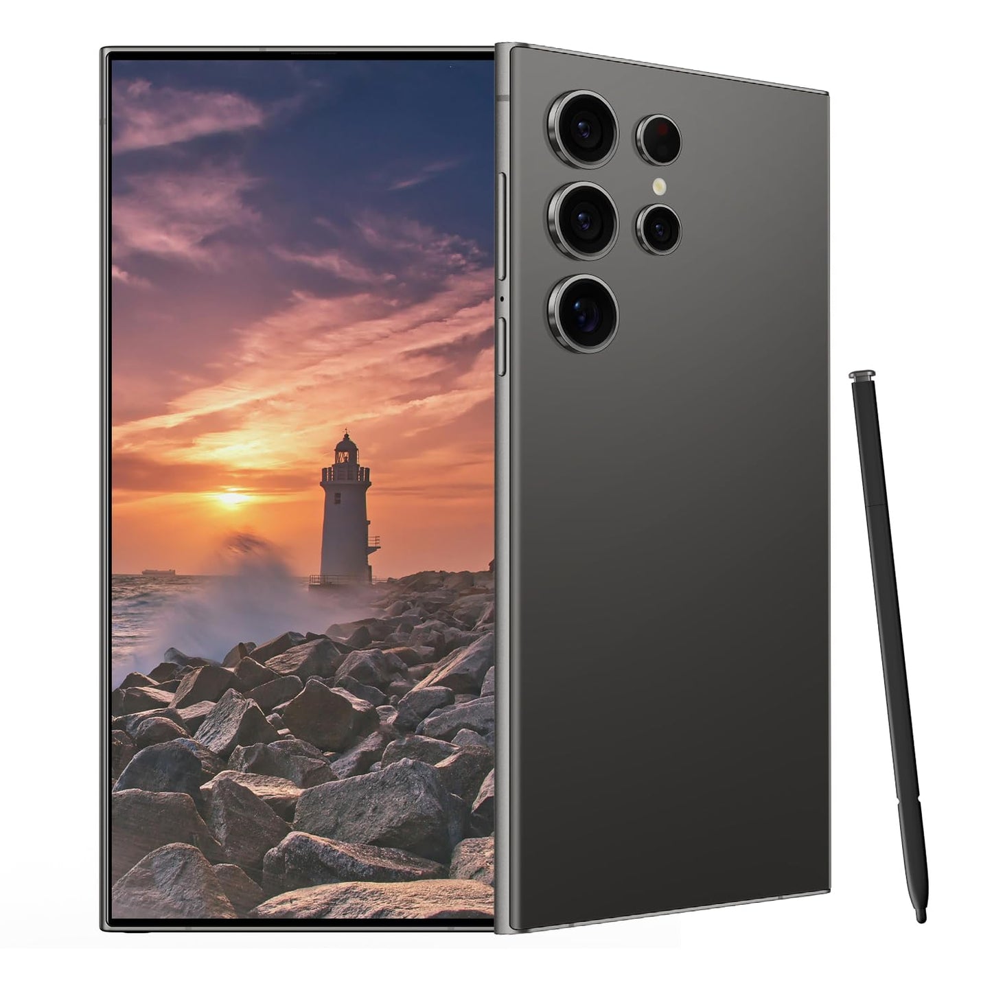 C24 Ultra Unlocked Cell Phones Smartphone 8+256GB/Dual SIM/108MP+48MP Camera/Built-in Pen (Light Cyan)