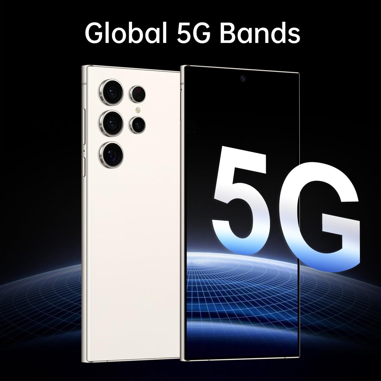 C24 Ultra Unlocked Cell Phones Smartphone 8+256GB/Dual SIM/108MP+48MP Camera/Built-in Pen (Light Cyan)