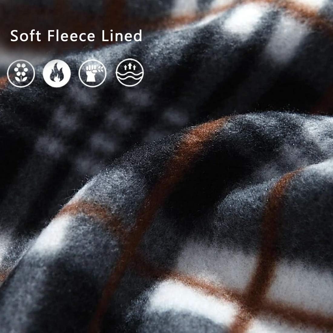 Yeokou Men's Casual Slim Full Zip Thick Knitted Cardigan Sweaters with Pockets