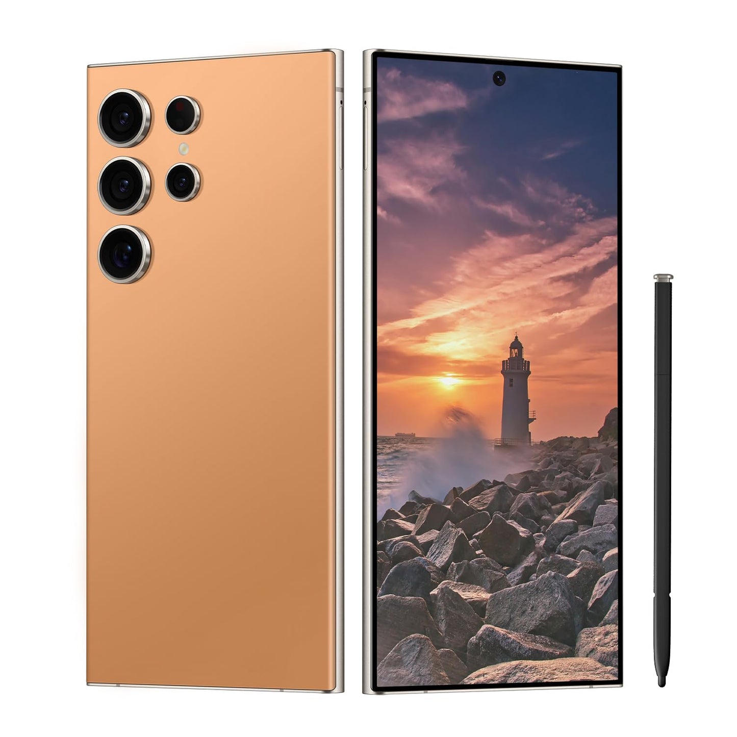 C24 Ultra Unlocked Cell Phones Smartphone 8+256GB/Dual SIM/108MP+48MP Camera/Built-in Pen (Light Cyan)