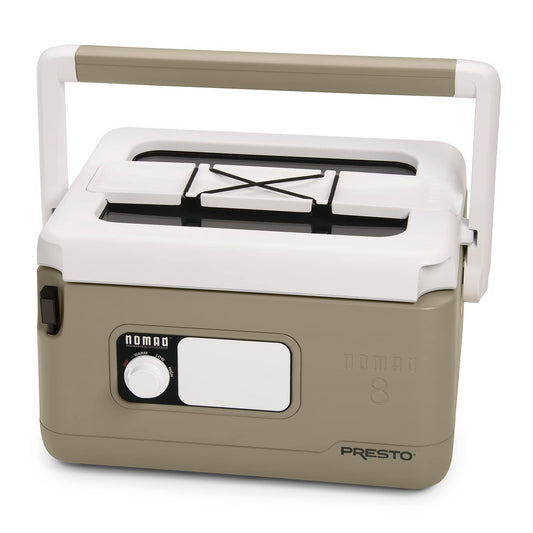 Presto 06019 8-Quart Nomad Traveling Slow Cooker, Locking Lid, Dry Erase Board, Green/Gold