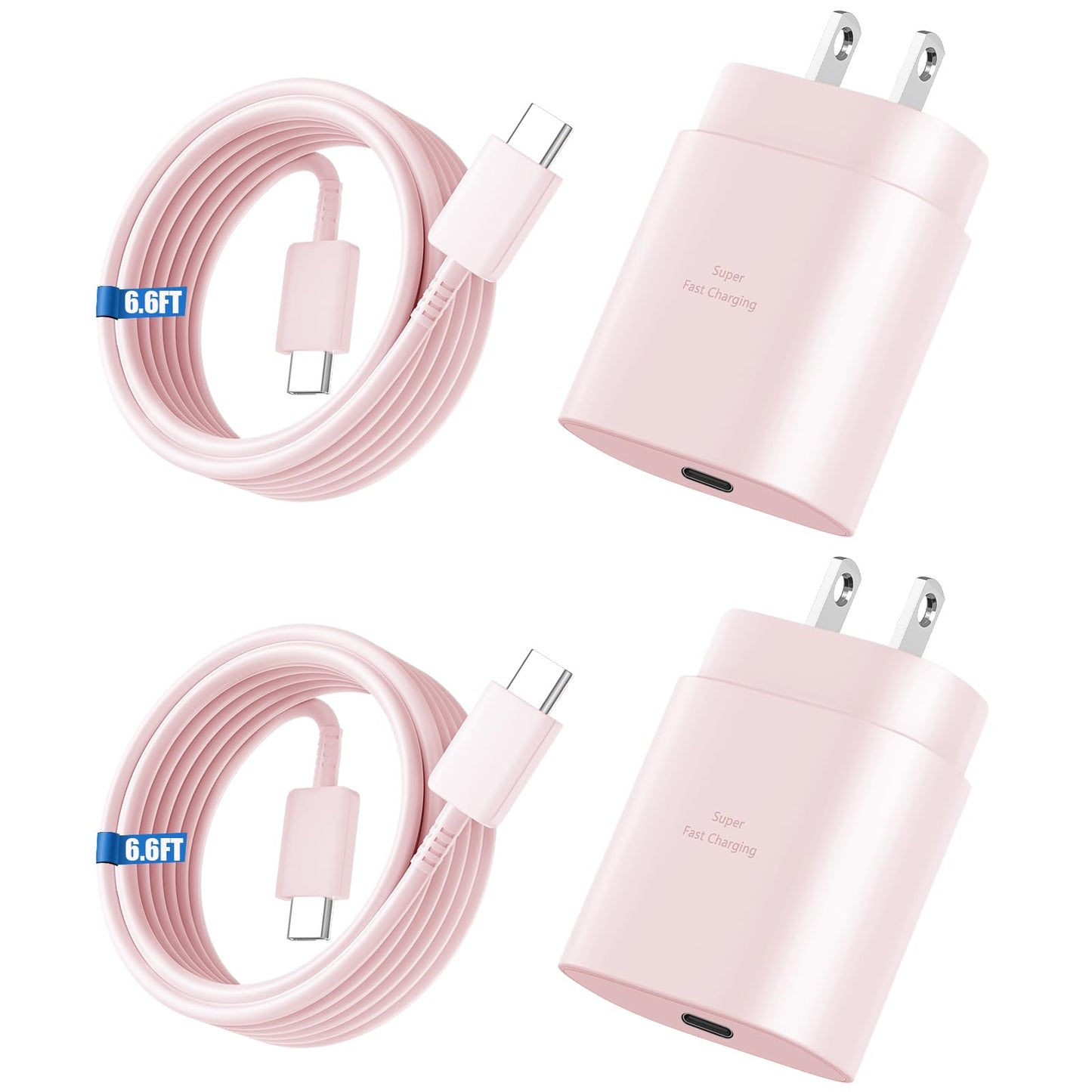 Super Fast Charger Type C, 25W USB C Wall Charger Fast Charging for Samsung Galaxy S26 Ultra/S26/S26+/S25 Ultra/S25/24 Ultra/S24/S23 Ultra/S22 Ultra with 10FT Long Android Type C Charger Cable 2Pack