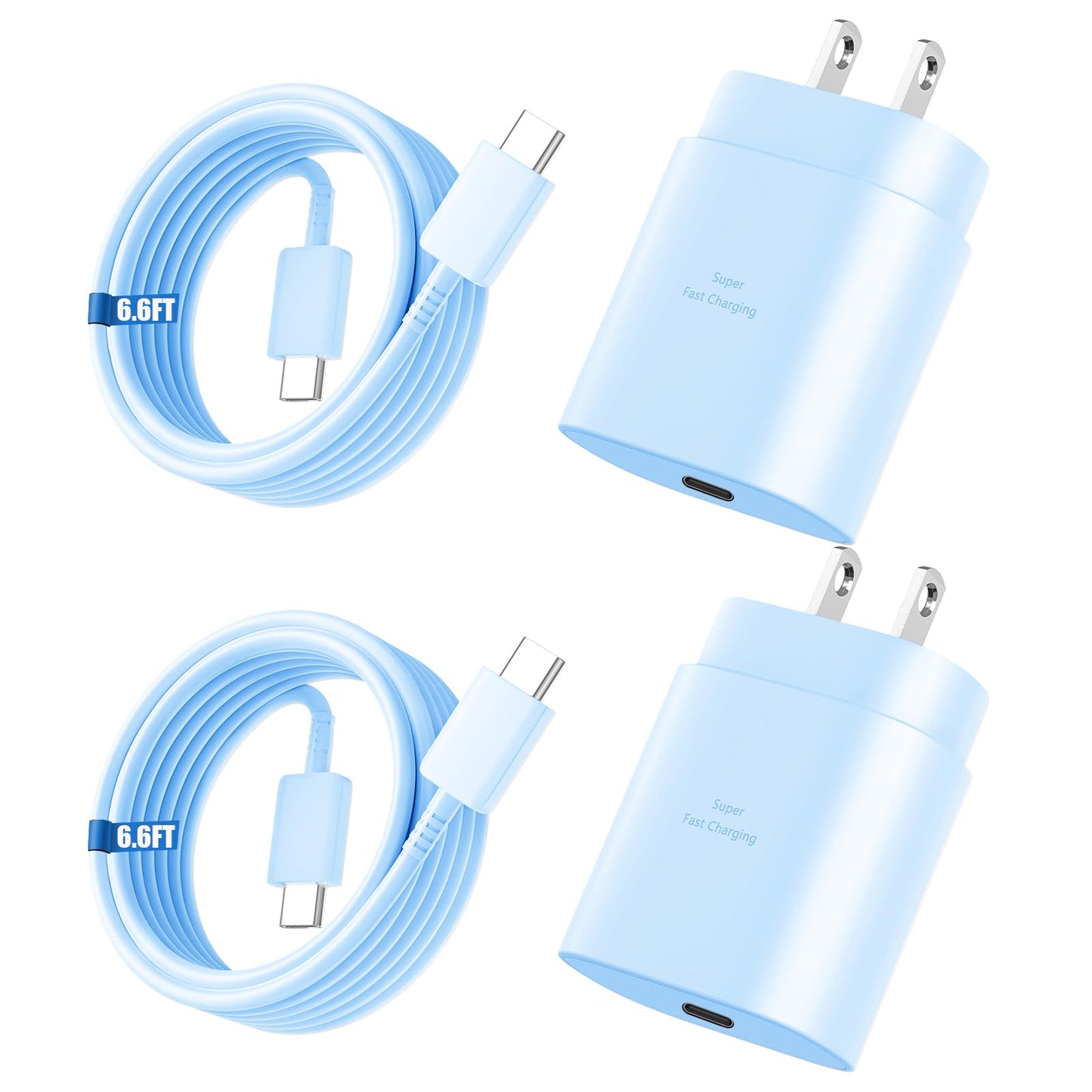 Super Fast Charger Type C, 25W USB C Wall Charger Fast Charging for Samsung Galaxy S26 Ultra/S26/S26+/S25 Ultra/S25/24 Ultra/S24/S23 Ultra/S22 Ultra with 10FT Long Android Type C Charger Cable 2Pack