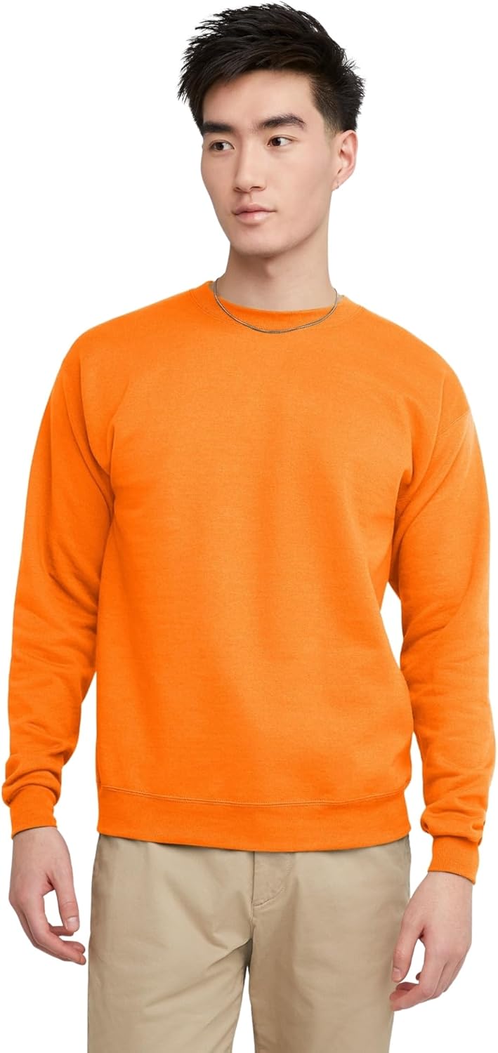 Hanes Men's Ecosmart Fleece Sweatshirt, Pullover Crewneck Sweatshirt, Big & Tall, 1 or 2 Pack