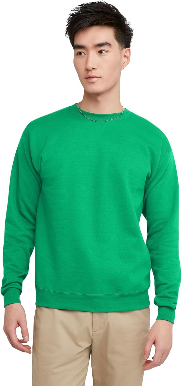 Hanes Men's Ecosmart Fleece Sweatshirt, Pullover Crewneck Sweatshirt, Big & Tall, 1 or 2 Pack