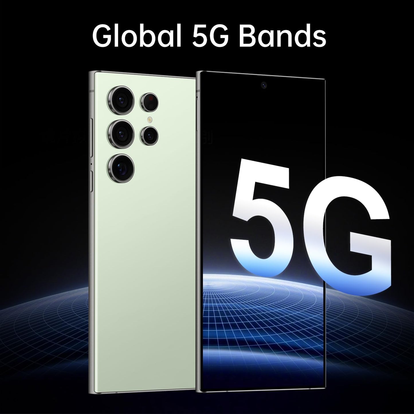 C24 Ultra Unlocked Cell Phones Smartphone 8+256GB/Dual SIM/108MP+48MP Camera/Built-in Pen (Light Cyan)