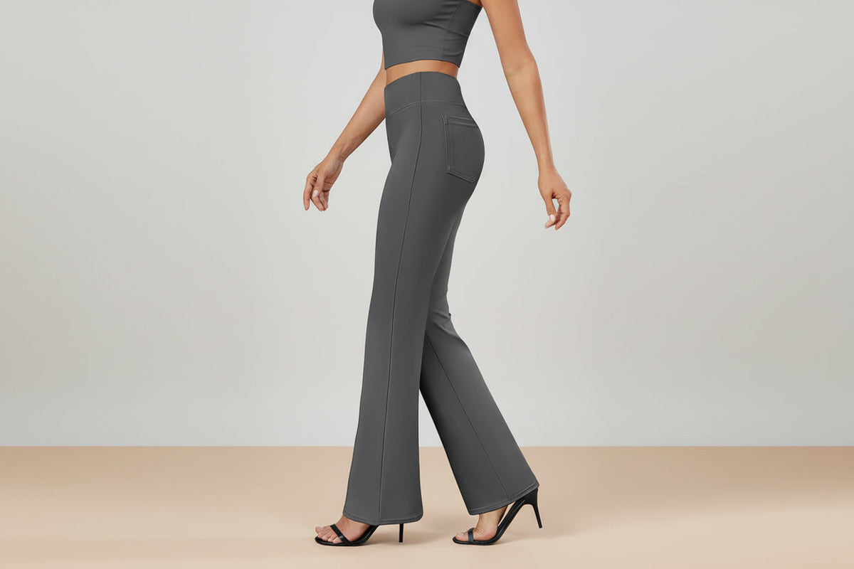 Business-Casual High-Waisted Stretch Trousers for Women