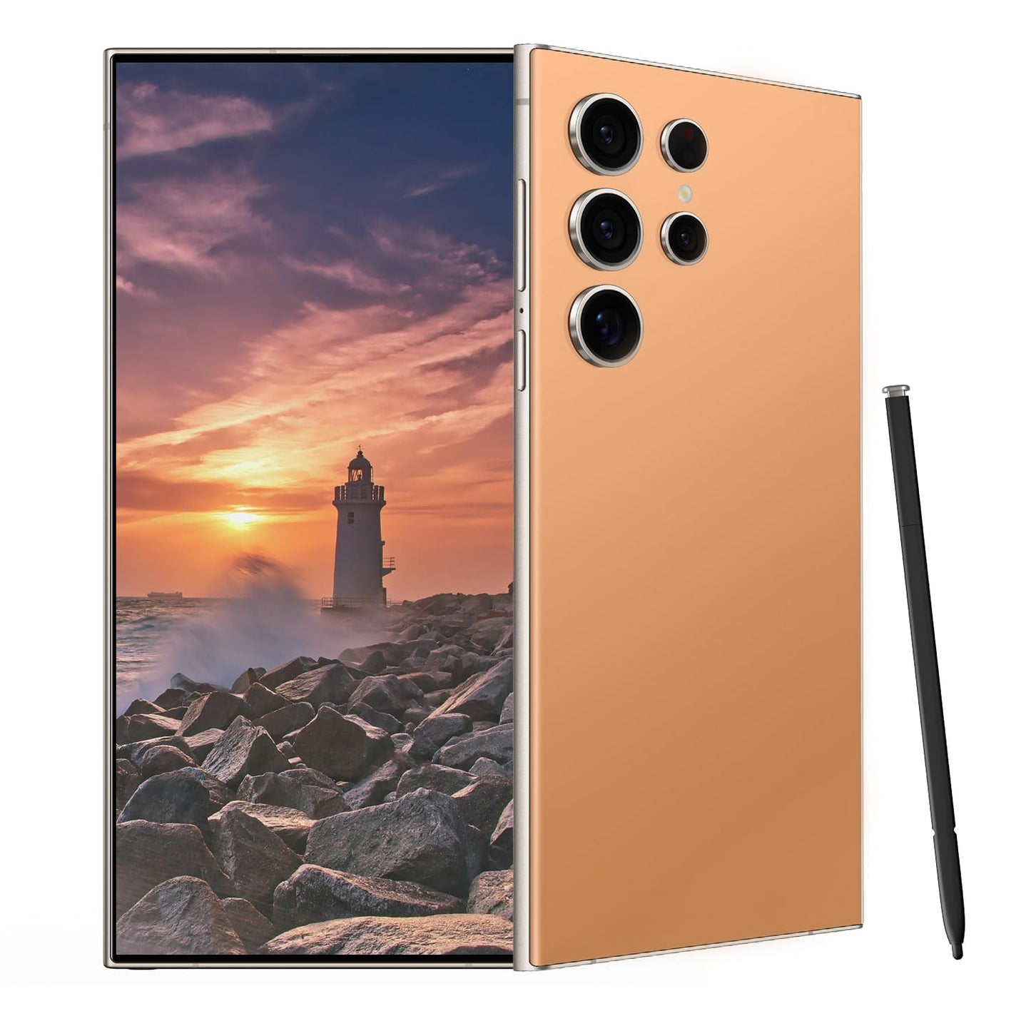 C24 Ultra Unlocked Cell Phones Smartphone 8+256GB/Dual SIM/108MP+48MP Camera/Built-in Pen (Light Cyan)