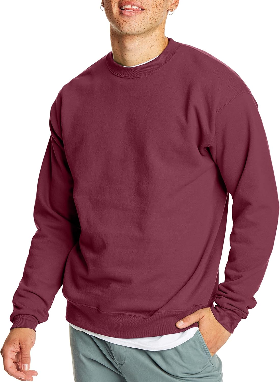 Hanes Men's Ecosmart Fleece Sweatshirt, Pullover Crewneck Sweatshirt, Big & Tall, 1 or 2 Pack