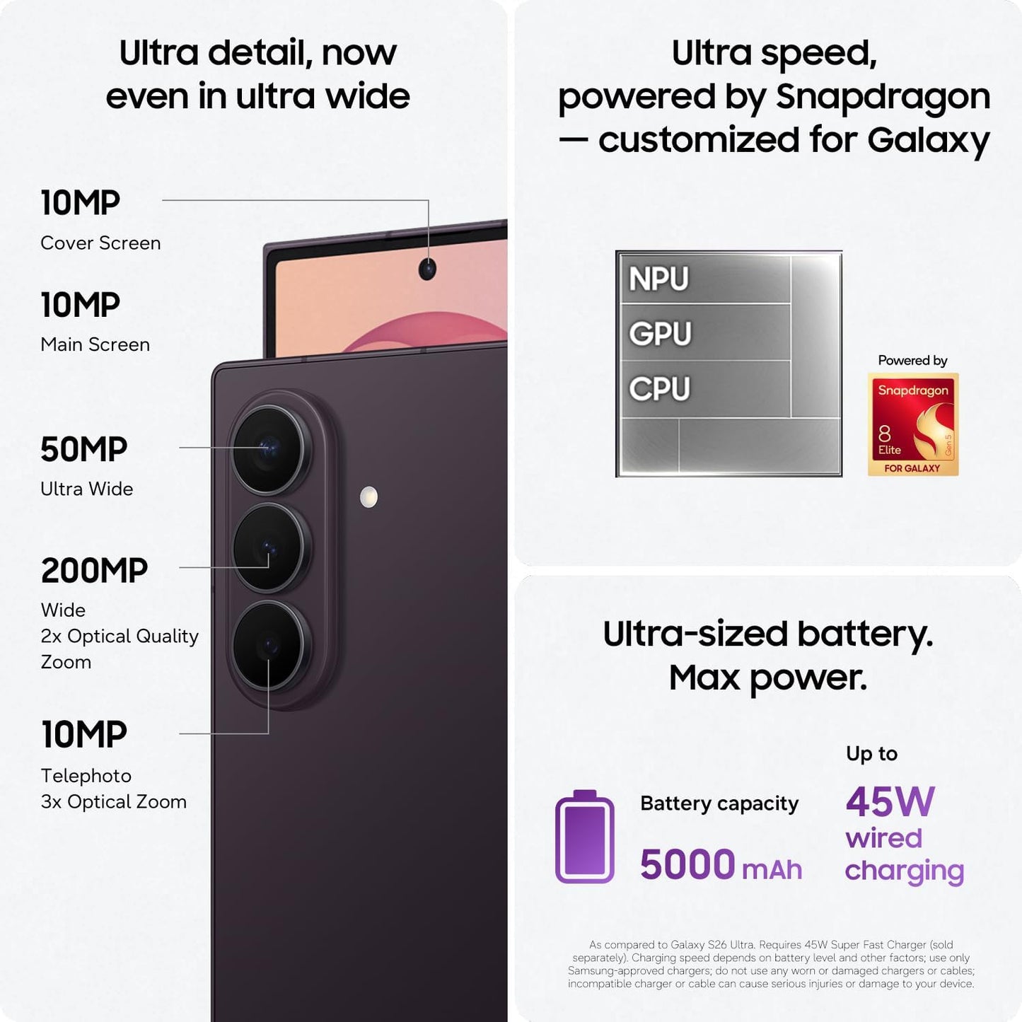 Samsung Galaxy Z Fold8 Ultra Phone, 512GB, Cream