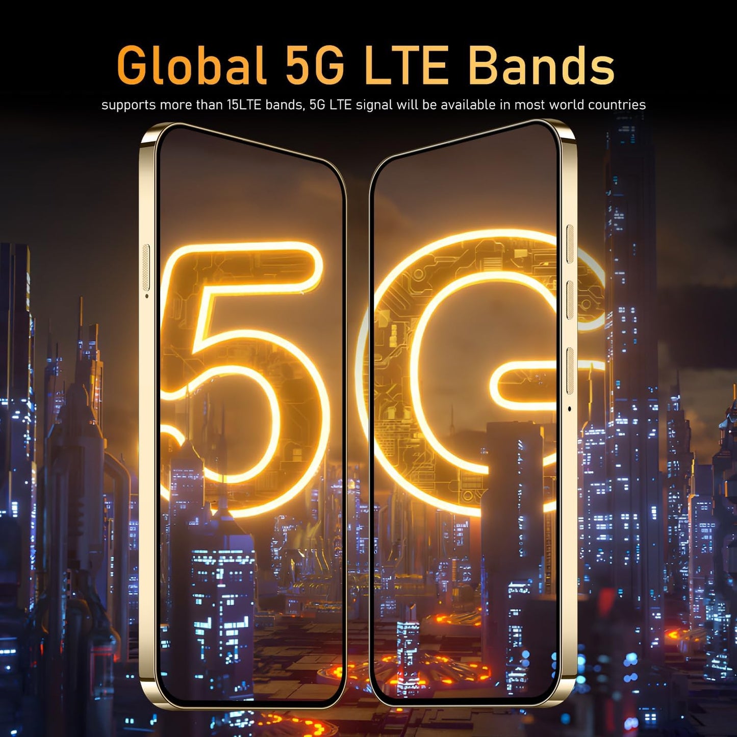 14PROMA X Unlocked Smartphone, 16+512GB, Android 13.0 Unlocked Cell Phones, 6.82" HD Screen Battery 6800mAH with 128GB Memory Card/Face ID/Fingerprint Lock/Dual SIM 5G Phone (Gold)