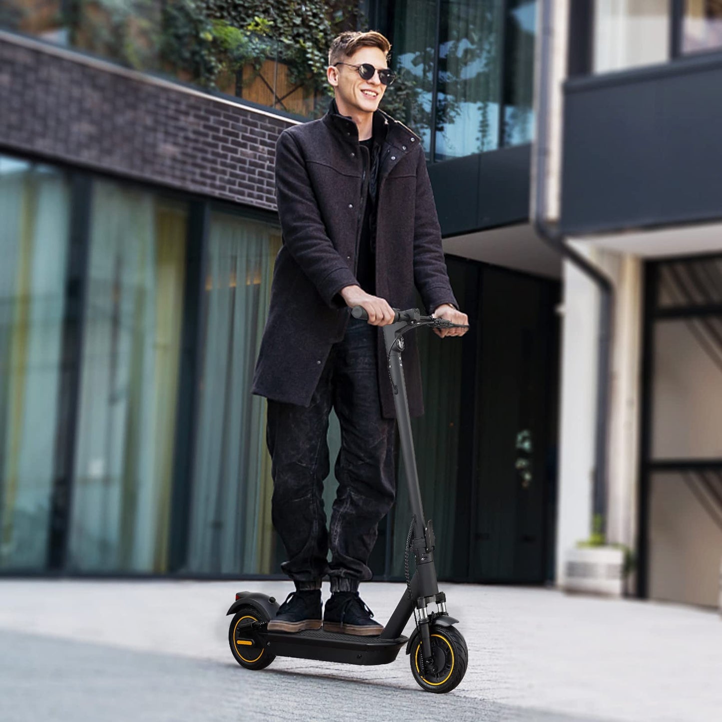 VOLPAM Electric Scooter, 350W/500W Powerful Motor, 8.5"/10" Solid Tires, 19/22Mph, 28/21/12 Miles Range,Dual Braking