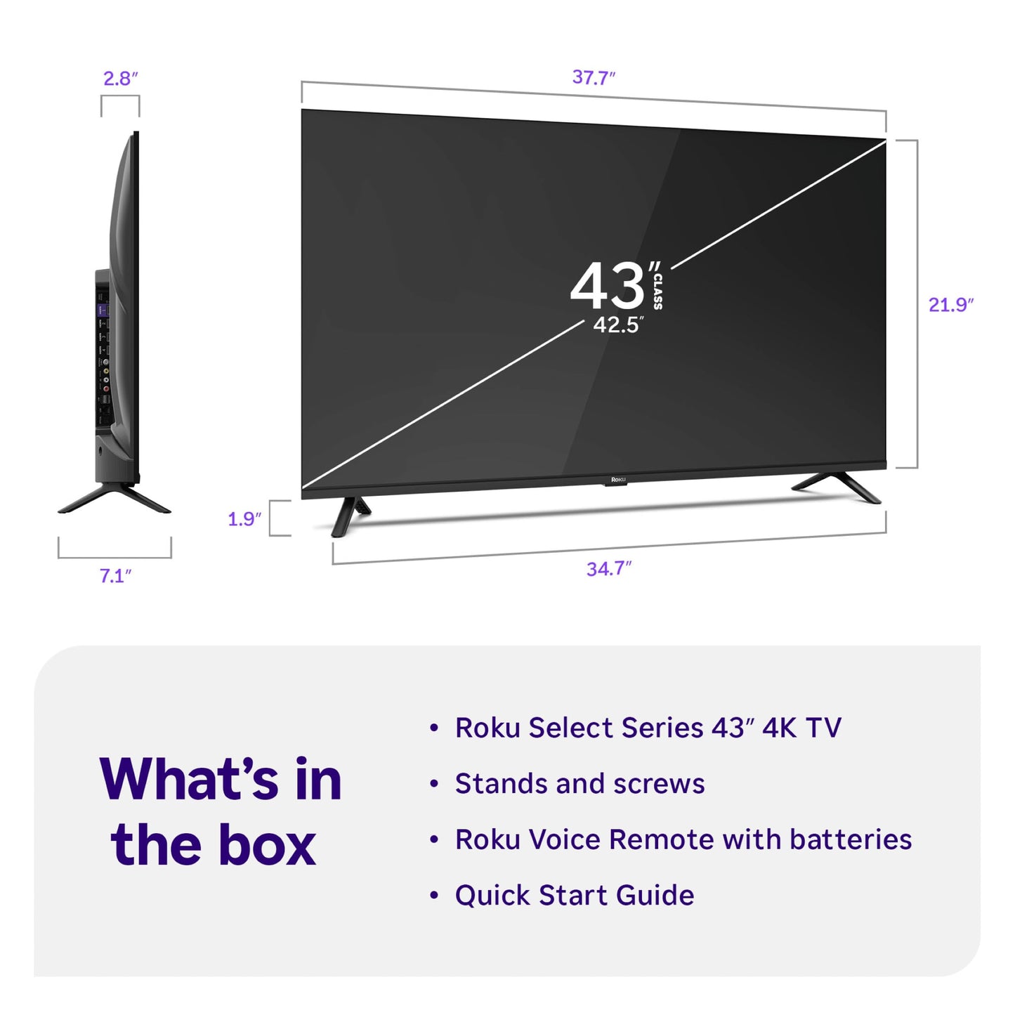 Roku Smart TV 2026 – 55-Inch Select Series, 4K QLED TV – Roku TV with Voice Remote – Flat Screen QLED Television with Wi-Fi for Streaming Live Local News, Sports, & Movies – Bluetooth Headphone Mode