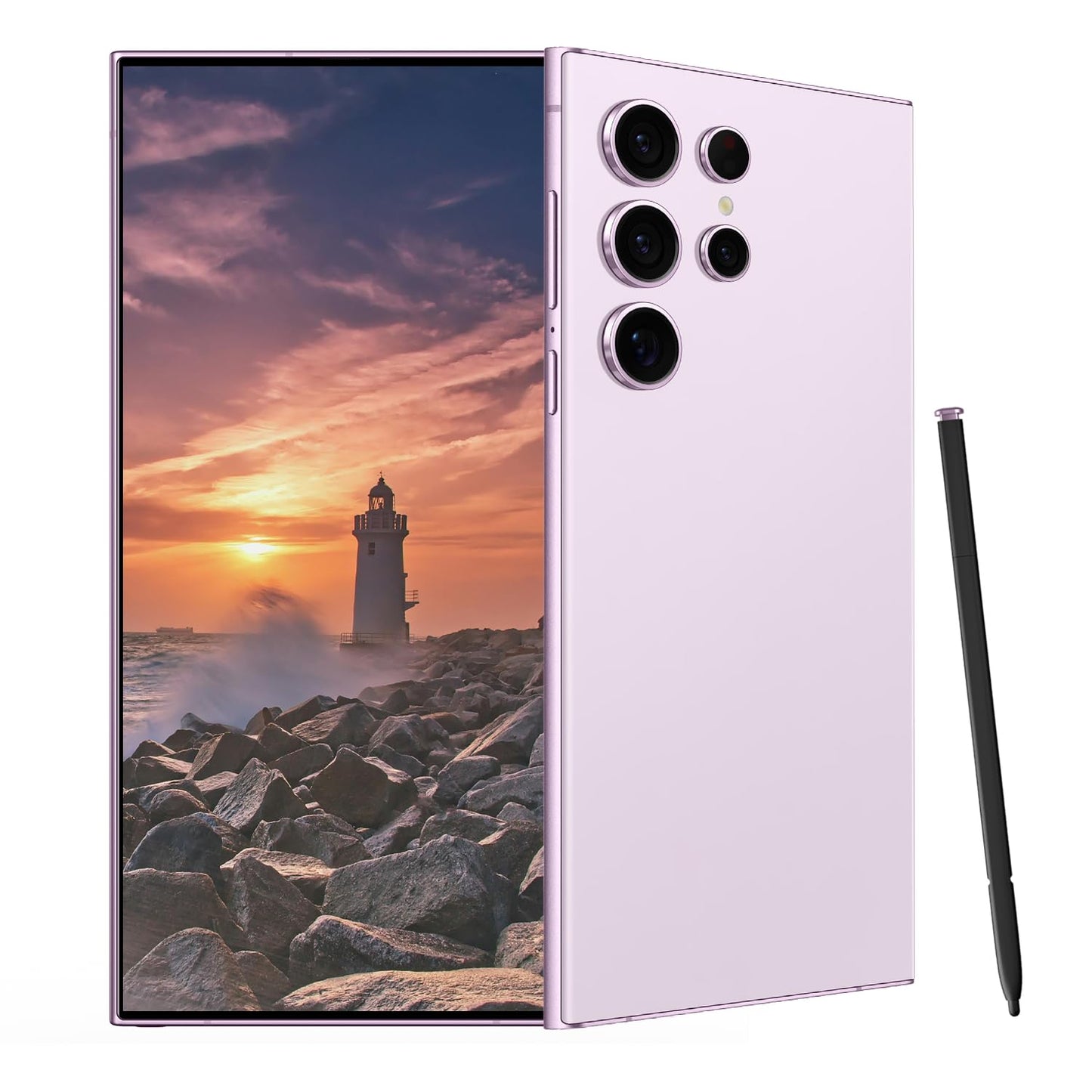 C24 Ultra Unlocked Cell Phones Smartphone 8+256GB/Dual SIM/108MP+48MP Camera/Built-in Pen (Light Cyan)