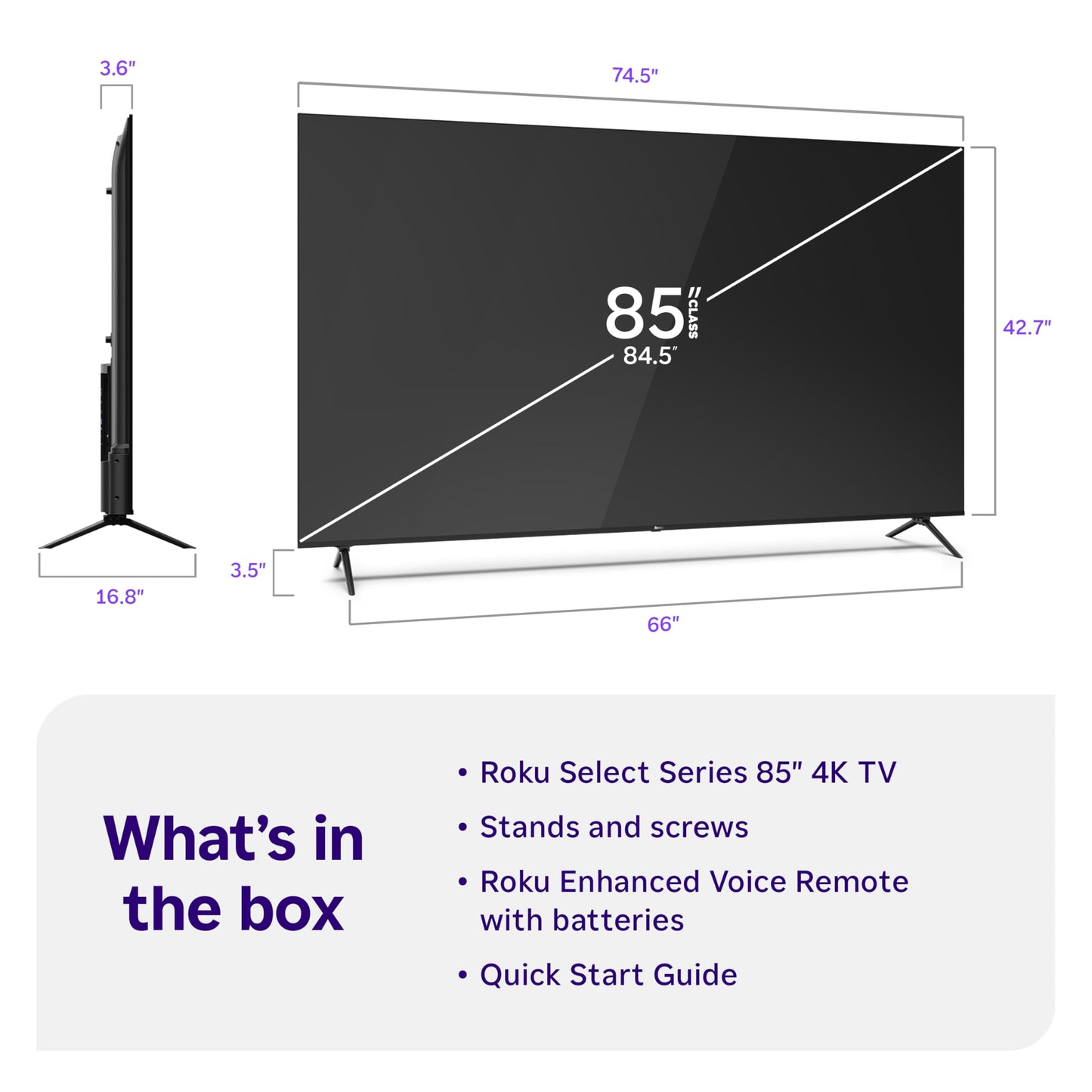 Roku Smart TV 2026 – 55-Inch Select Series, 4K QLED TV – Roku TV with Voice Remote – Flat Screen QLED Television with Wi-Fi for Streaming Live Local News, Sports, & Movies – Bluetooth Headphone Mode