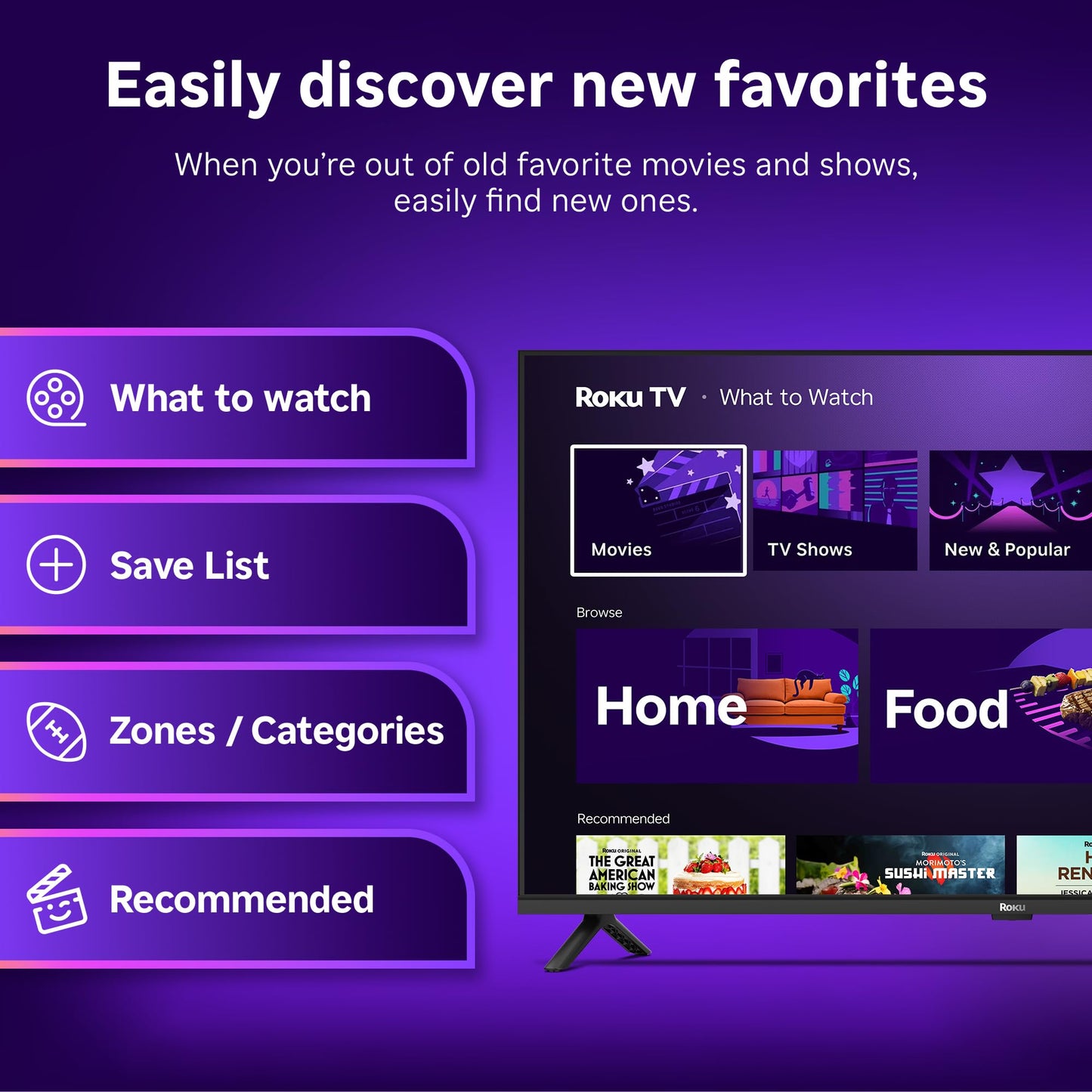 Roku Smart TV 2026 – 55-Inch Select Series, 4K QLED TV – Roku TV with Voice Remote – Flat Screen QLED Television with Wi-Fi for Streaming Live Local News, Sports, & Movies – Bluetooth Headphone Mode