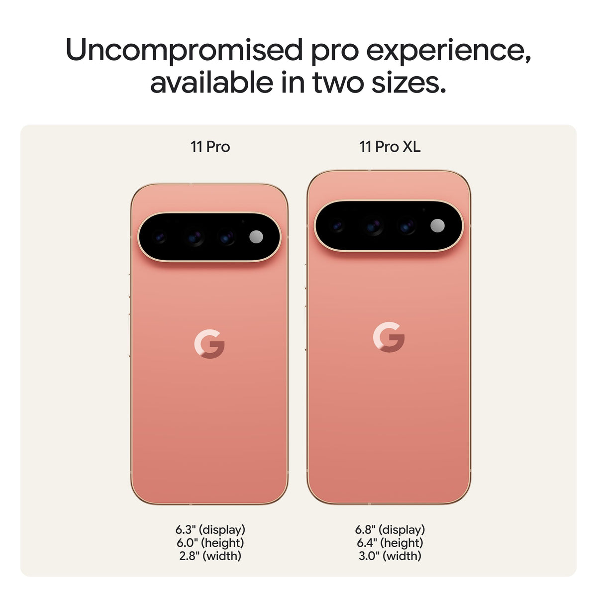 Google Pixel 11 Pro - Unlocked Smartphone, Gemini - 256 GB - Canyon