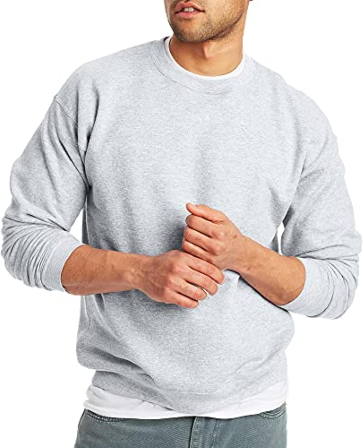 Hanes Men's Ecosmart Fleece Sweatshirt, Pullover Crewneck Sweatshirt, Big & Tall, 1 or 2 Pack